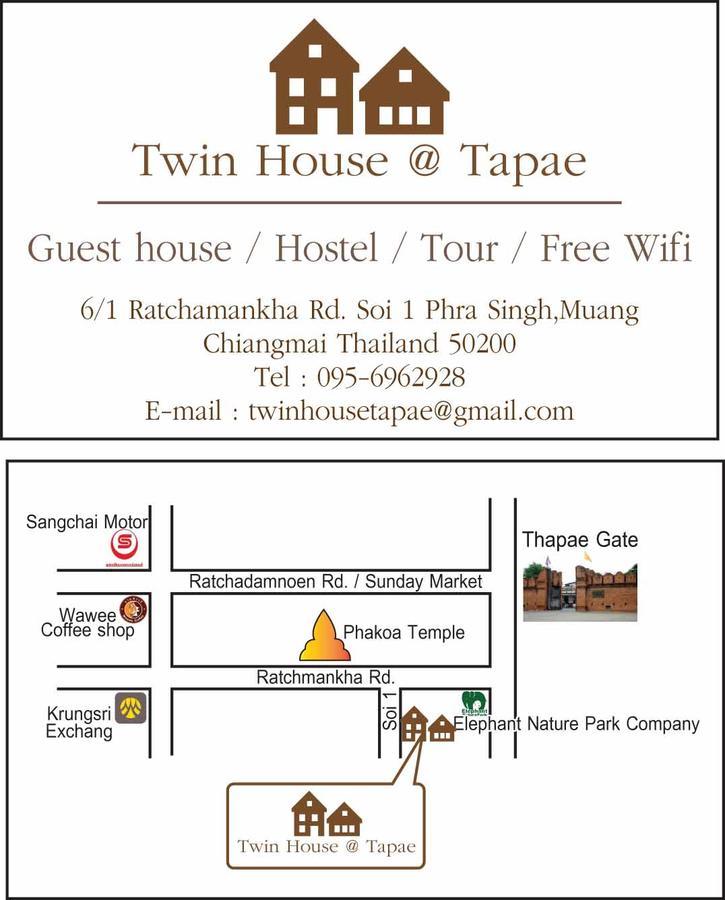 Twin House @ Tapae Hostel Chiang Mai Bagian luar foto